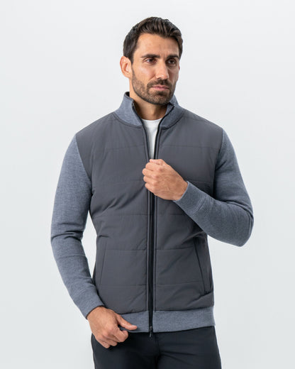 State & Liberty Knit Zip Jacket - Grey
