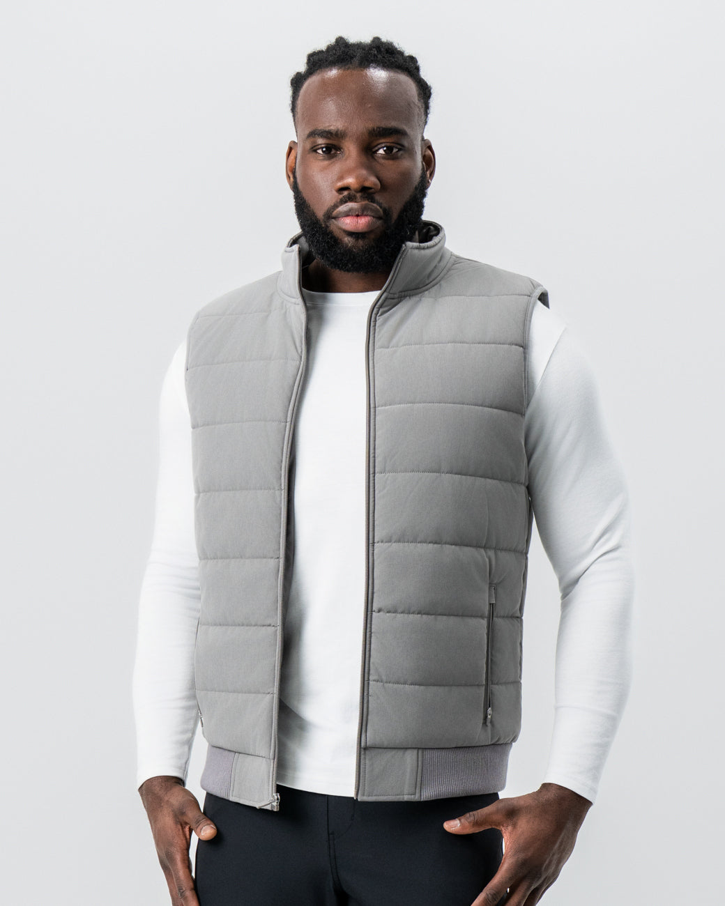 State & Liberty Down Vest - Light Grey