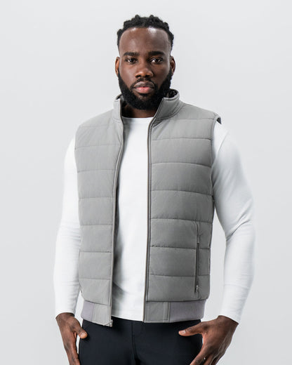 State & Liberty Down Vest - Light Grey