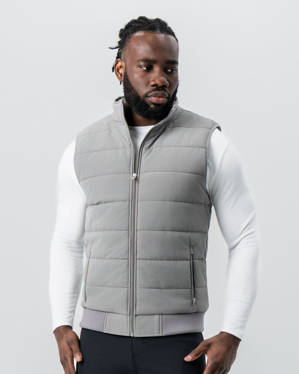 State & Liberty Down Vest - Light Grey