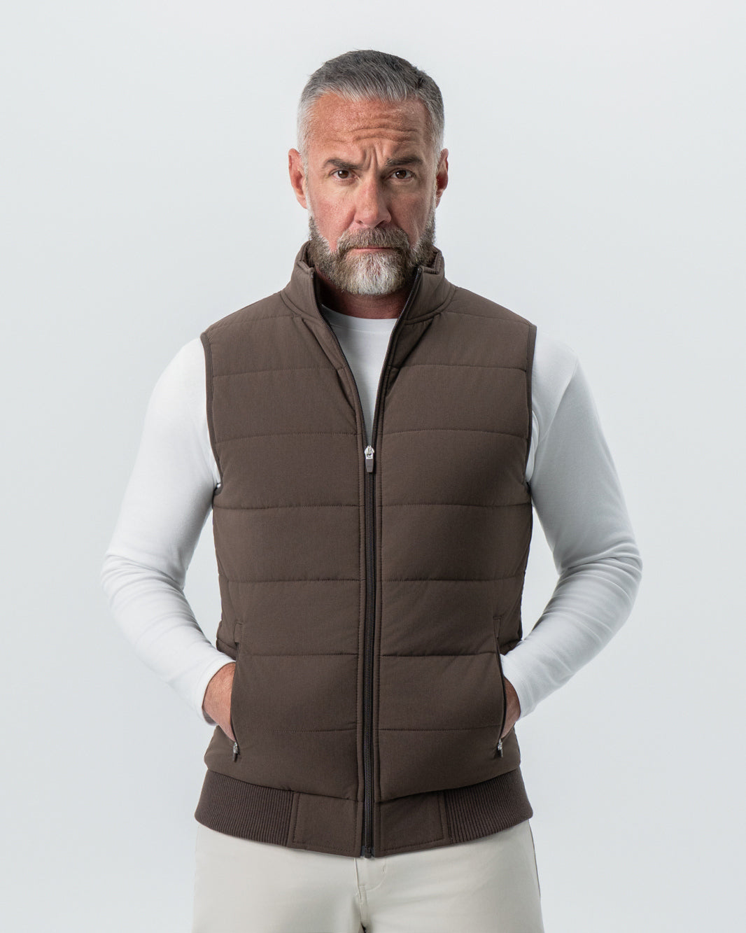 State & Liberty Down Vest - Brown