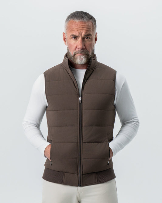 State & Liberty Down Vest - Brown