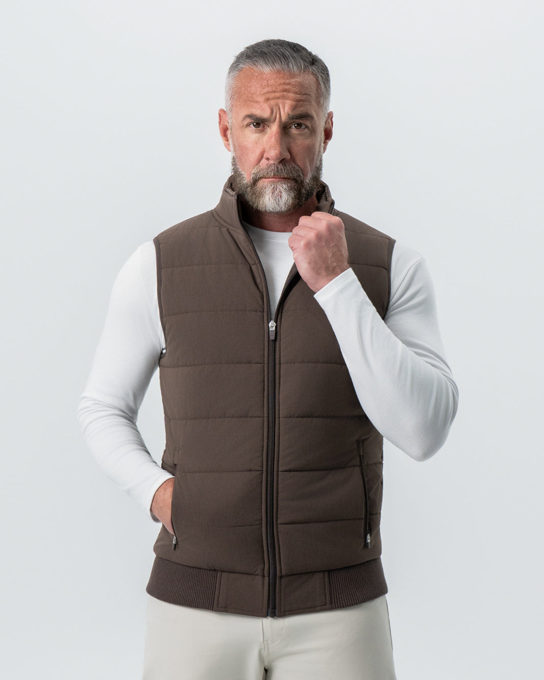 State & Liberty Down Vest - Brown