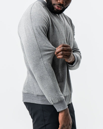 State & Liberty Knit Stretch Bomber - Grey