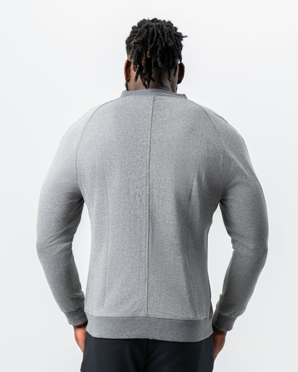 State & Liberty Knit Stretch Bomber - Grey