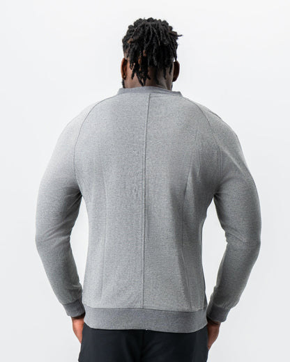 State & Liberty Knit Stretch Bomber - Grey