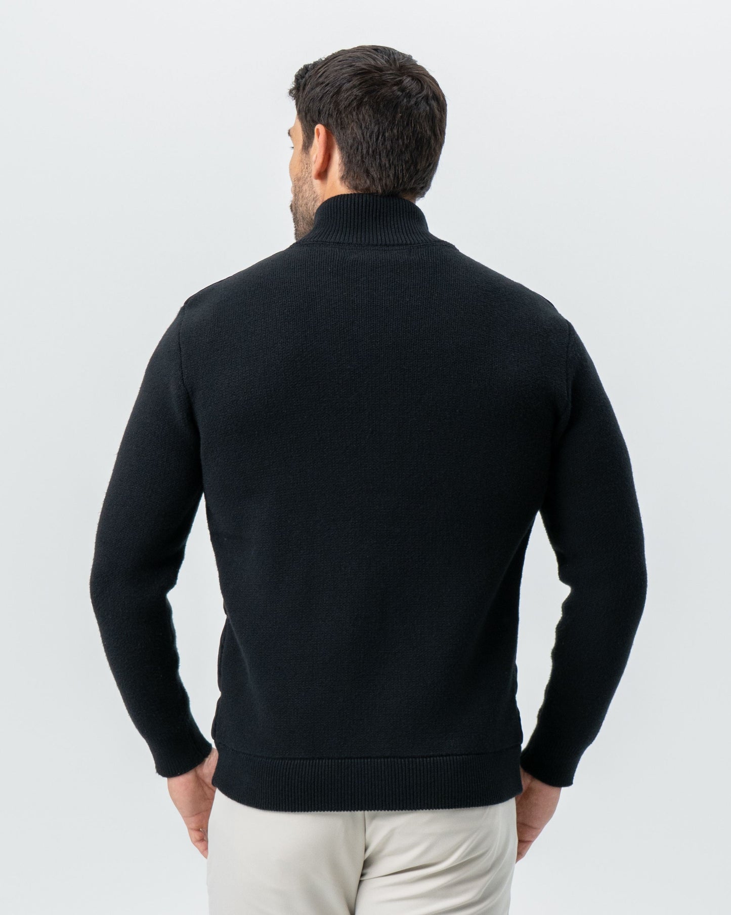 State & Liberty Corduroy Knit Zip Jacket - Black