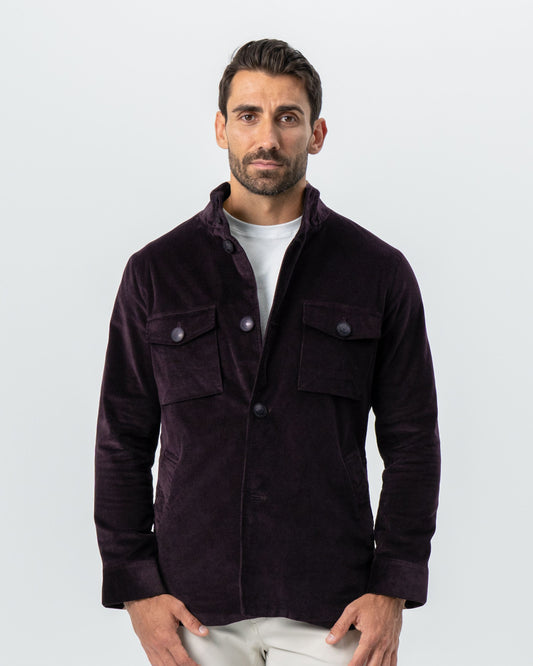 State & Liberty Corduroy Field Jacket - Dark Burgundy