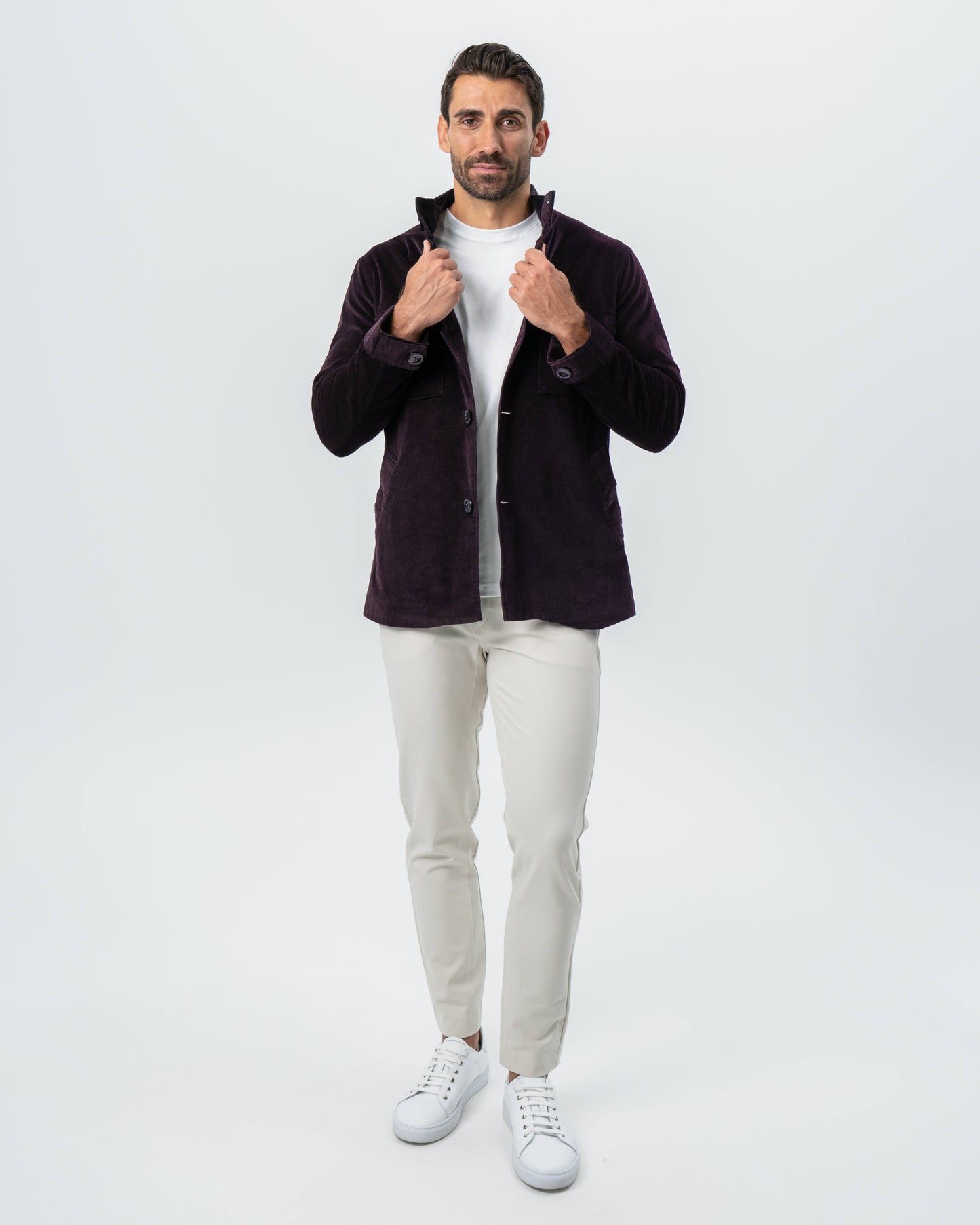 State & Liberty Corduroy Field Jacket - Dark Burgundy