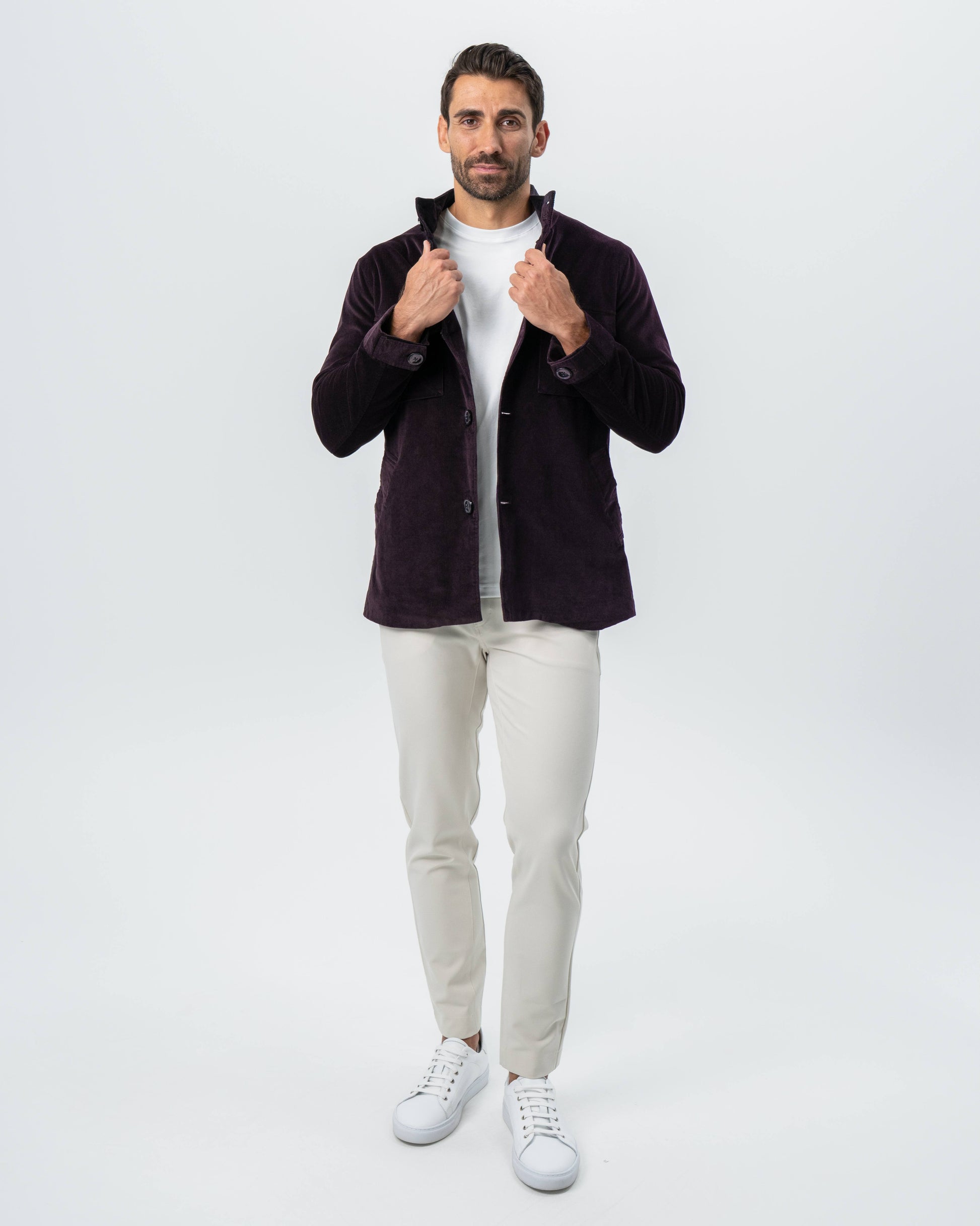 State & Liberty Corduroy Field Jacket - Dark Burgundy