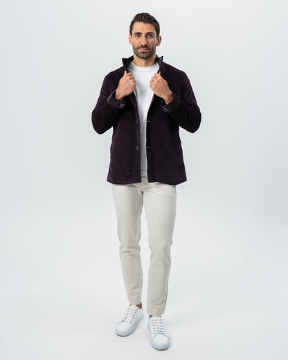 State & Liberty Corduroy Field Jacket - Dark Burgundy