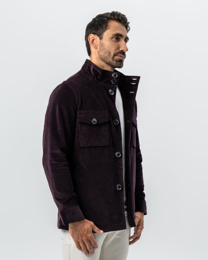 State & Liberty Corduroy Field Jacket - Dark Burgundy