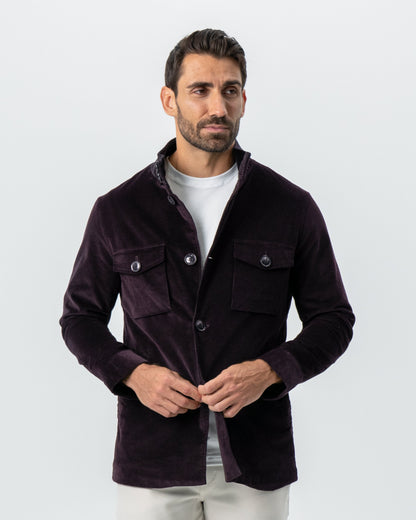 State & Liberty Corduroy Field Jacket - Dark Burgundy