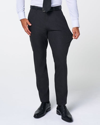 State & Liberty Athletic Fit Stretch Suit - Heathered Charcoal