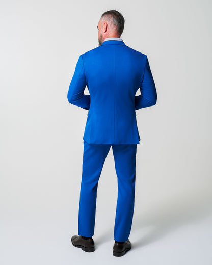 State & Liberty Athletic Fit Stretch Suit - Solid Royal Blue