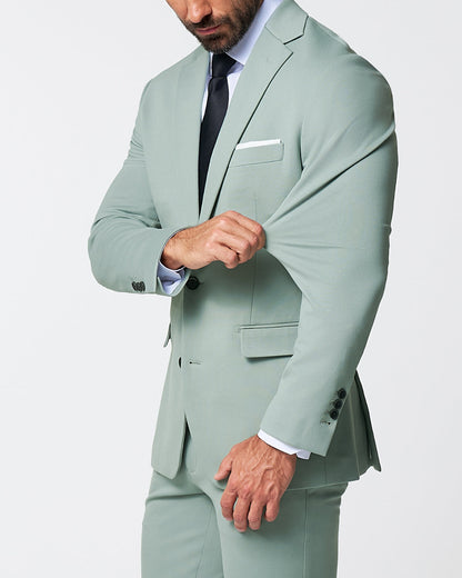 State & Liberty Athletic Fit Stretch Suit - Solid Dusty Sage