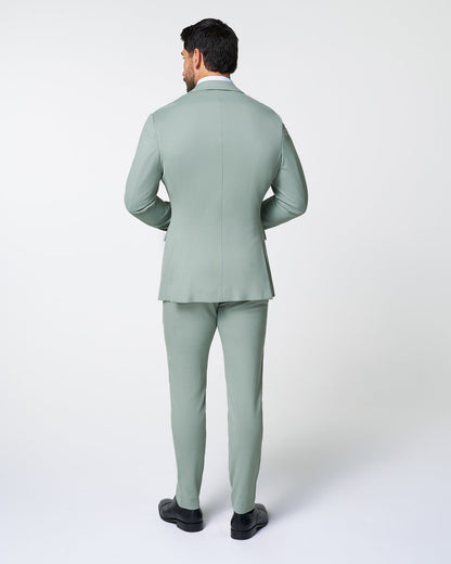 State & Liberty Athletic Fit Stretch Suit - Solid Dusty Sage