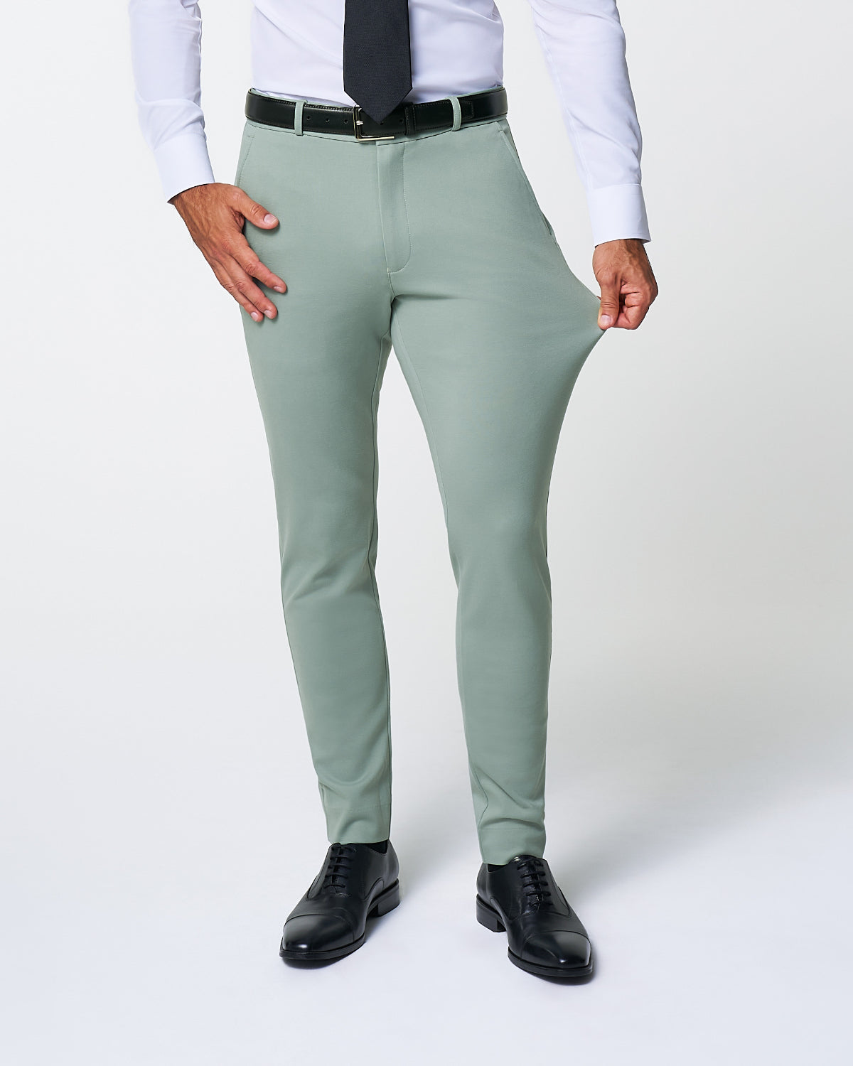 State & Liberty Athletic Fit Stretch Suit - Solid Dusty Sage