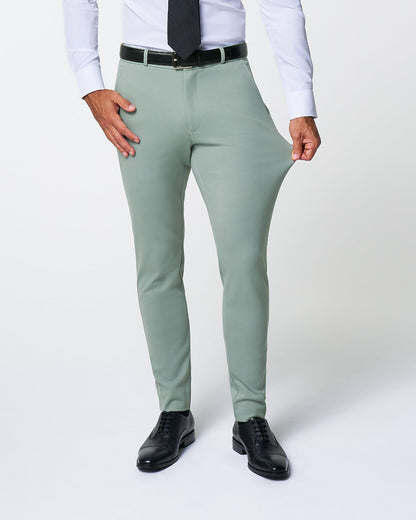 State & Liberty Athletic Fit Stretch Suit - Solid Dusty Sage