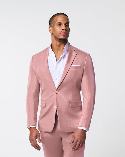 State & Liberty Athletic Fit Stretch Suit - Solid Rose