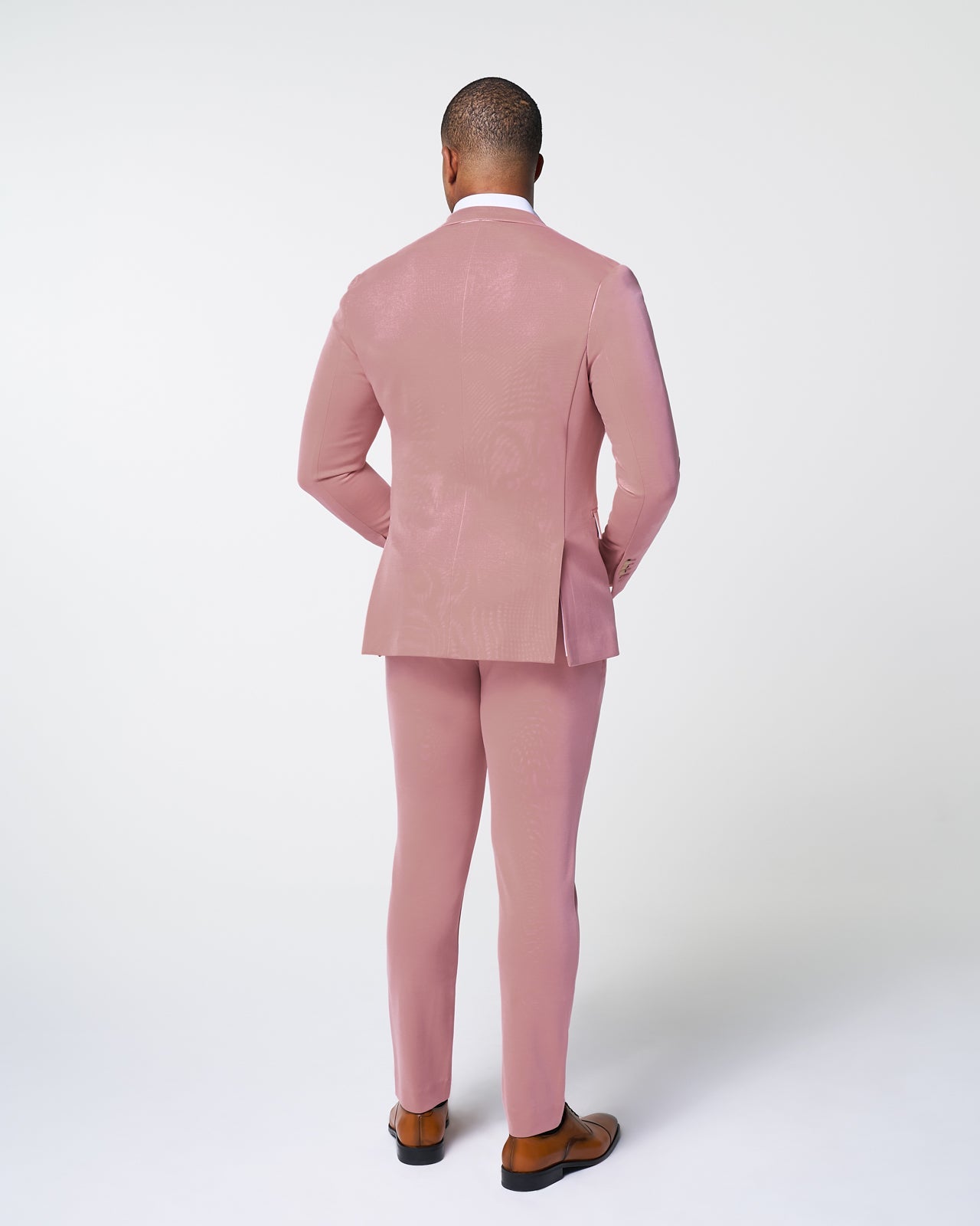 State & Liberty Athletic Fit Stretch Suit - Solid Rose