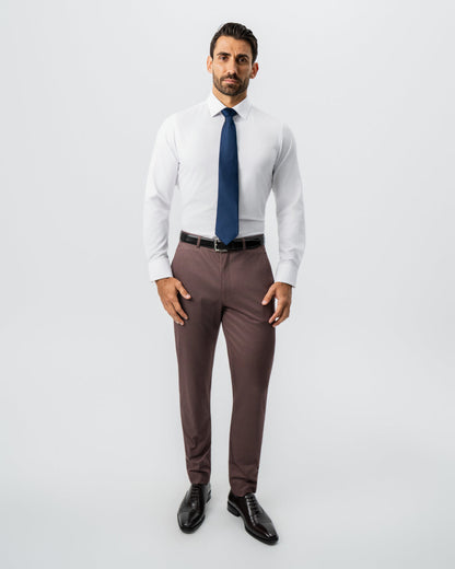 State & Liberty Athletic Fit Stretch Suit - Brick Houndstooth