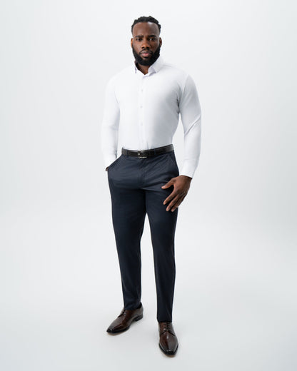 State & Liberty Athletic Fit Stretch Suit - Maroon, Navy, and Black Mini Check
