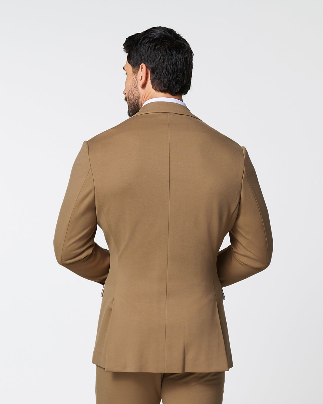 State & Liberty Athletic Fit Stretch Blazer - Solid Dark Tan
