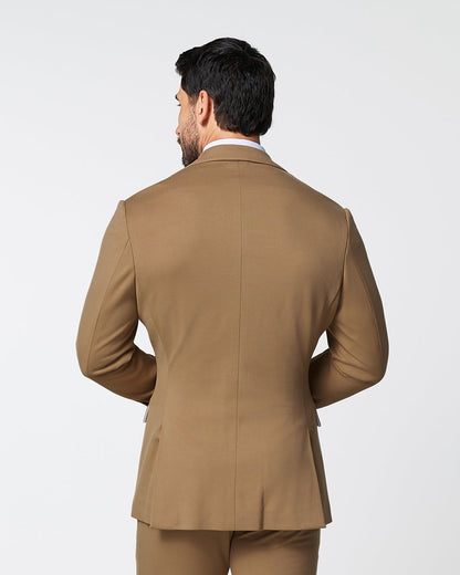 State & Liberty Athletic Fit Stretch Blazer - Solid Dark Tan