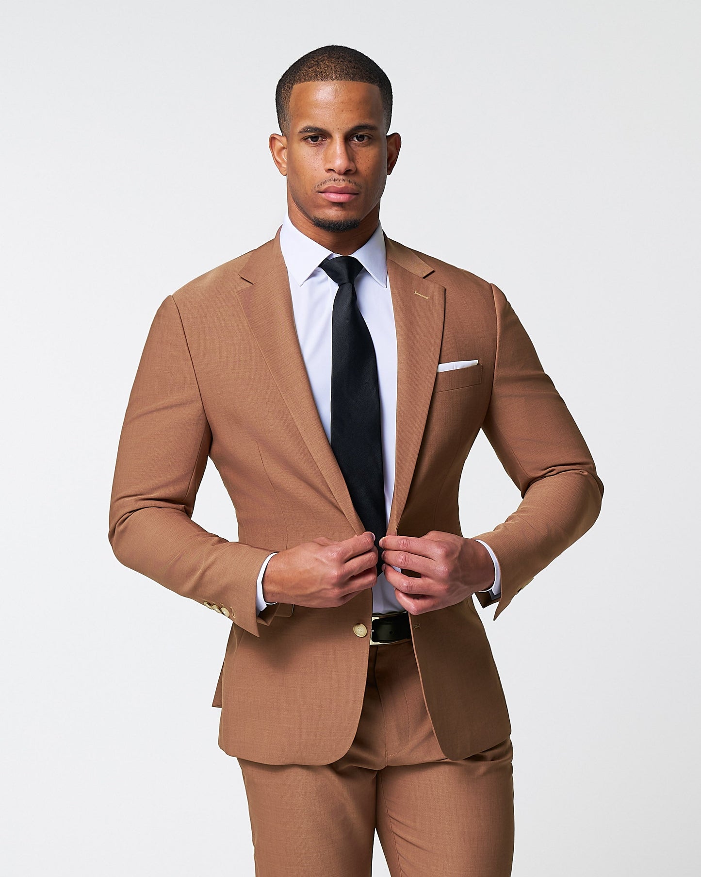 State & Liberty Athletic Fit Stretch Blazer - Heathered Copper