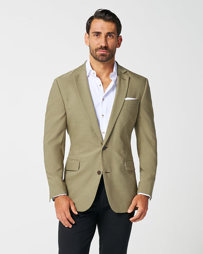 State & Liberty Athletic Fit Stretch Blazer - Heathered Olive
