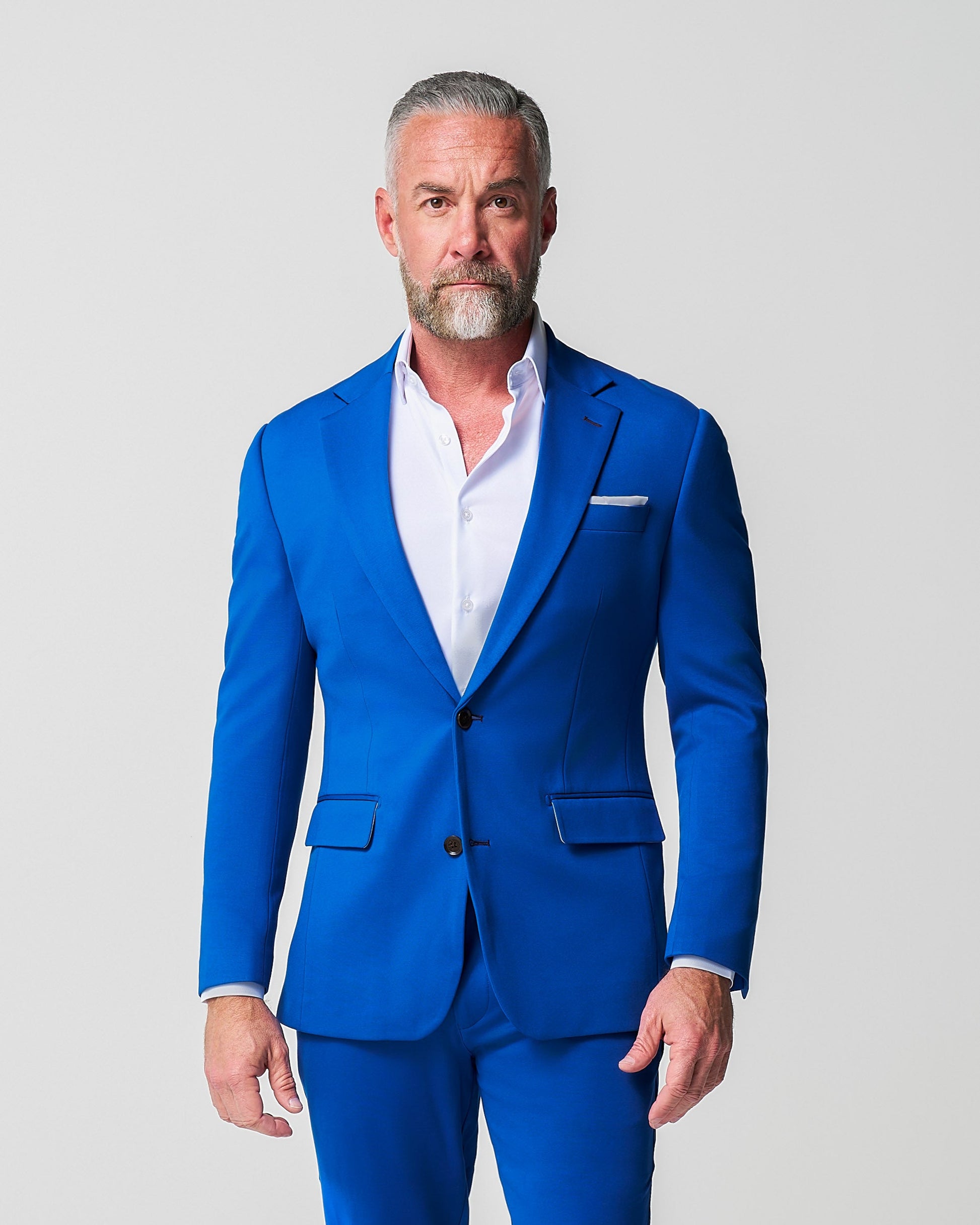 State & Liberty Athletic Fit Stretch Blazer - Solid Royal Blue