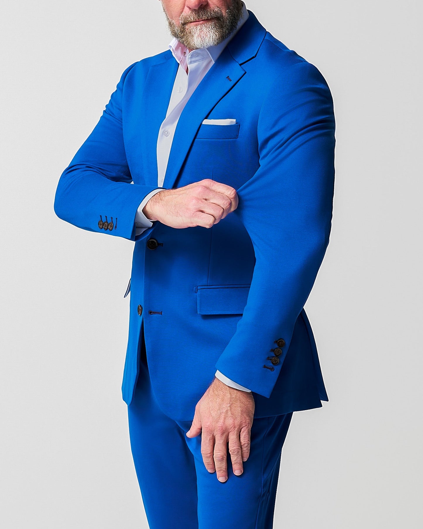 State & Liberty Athletic Fit Stretch Blazer - Solid Royal Blue