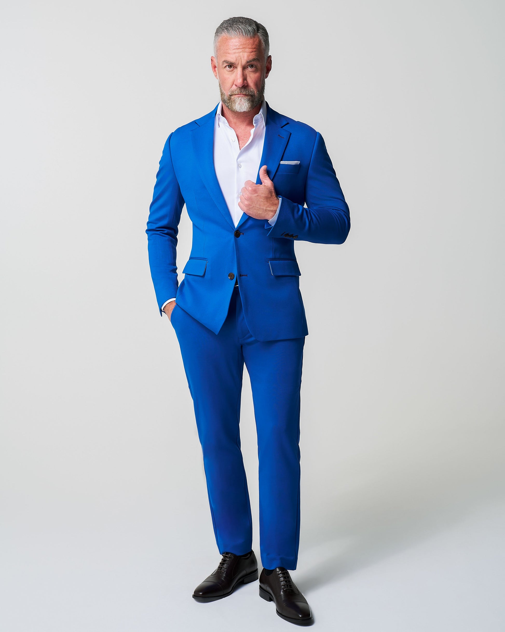 State & Liberty Athletic Fit Stretch Blazer - Solid Royal Blue