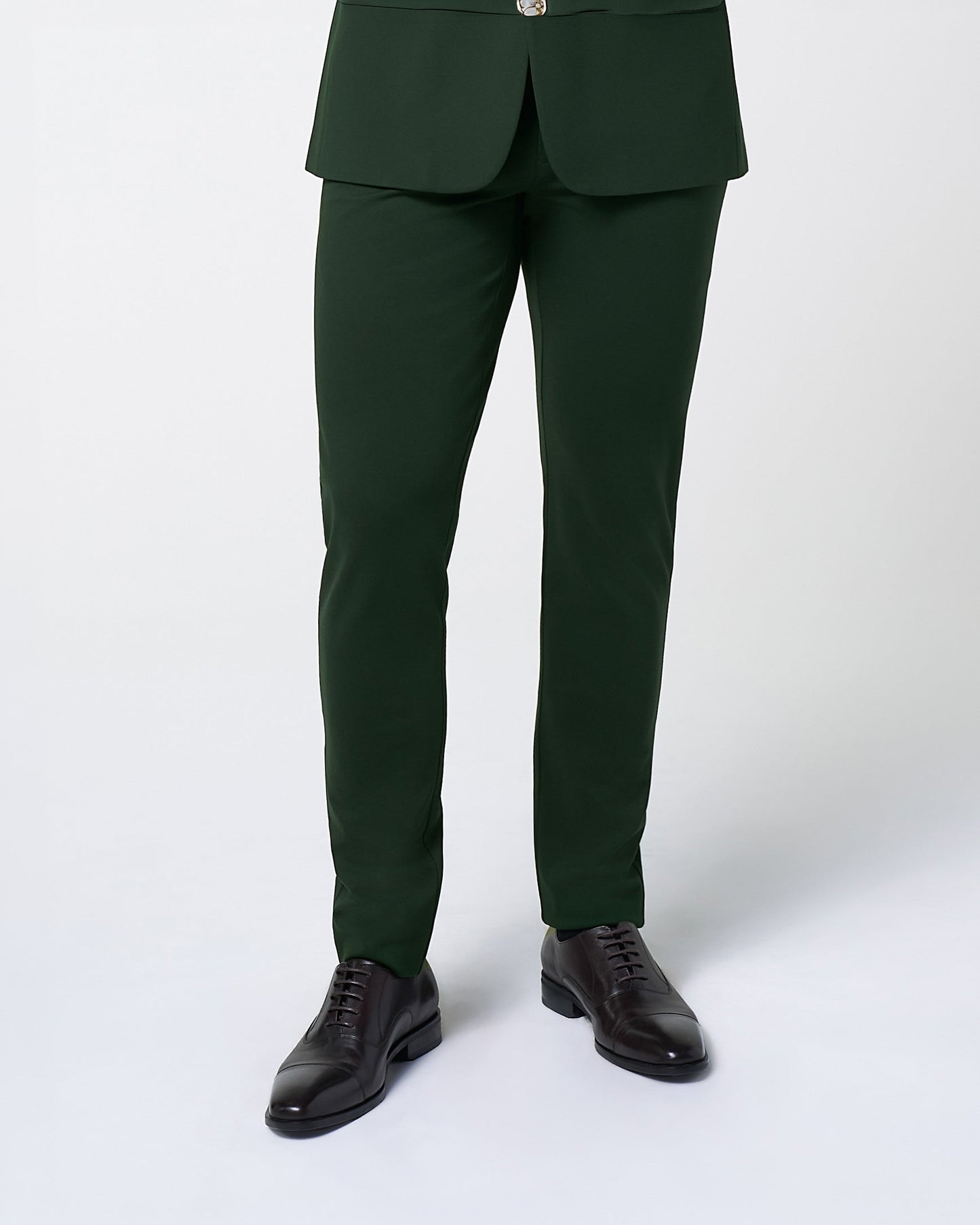 State & Liberty Athletic Fit Stretch Suit Pants - Solid Hunter Green