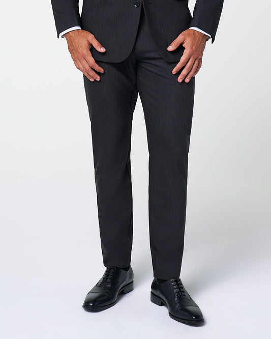 State & Liberty Athletic Fit Stretch Suit Pants - Heathered Charcoal