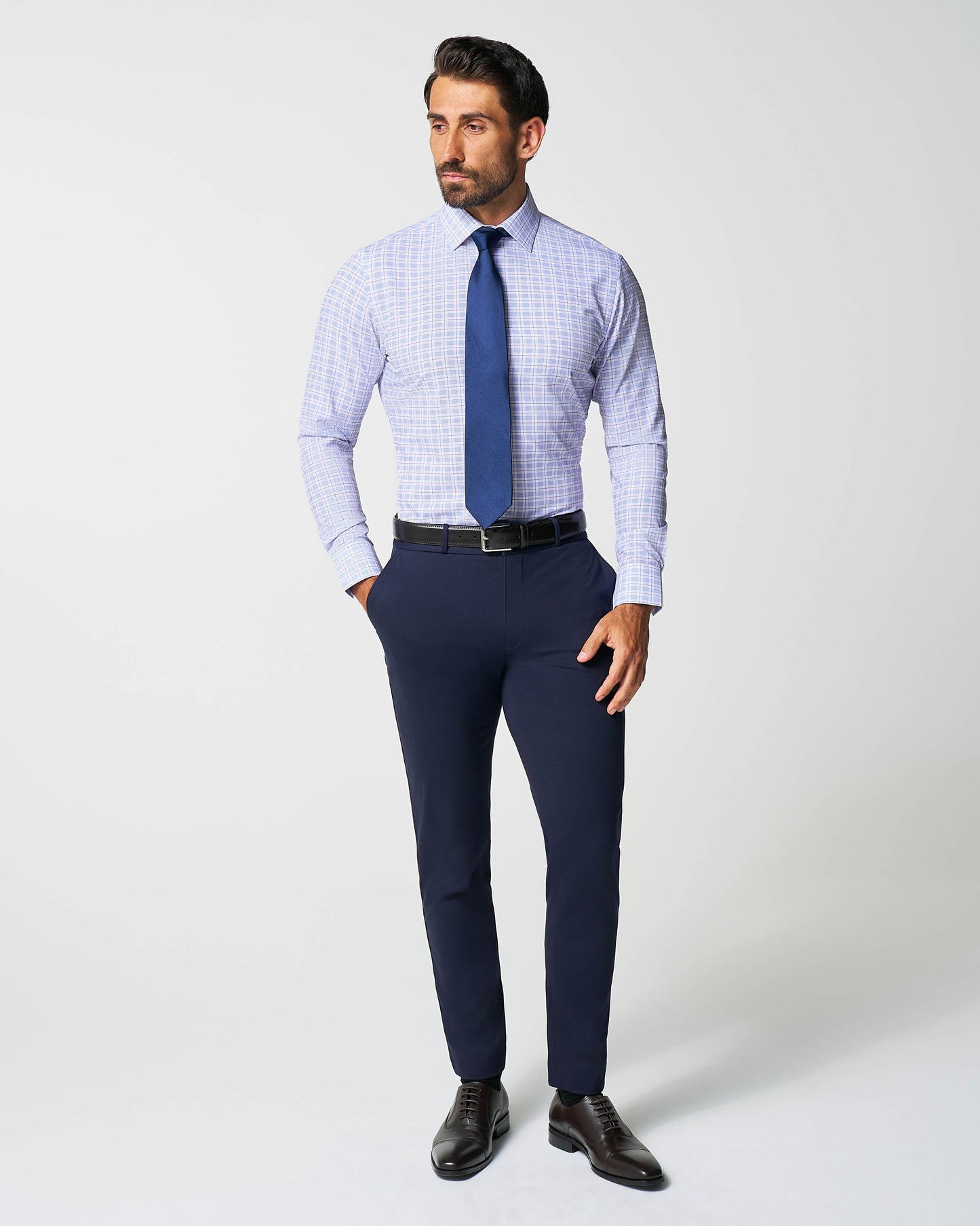 State & Liberty "The Baron" Purple and Blue Plaid