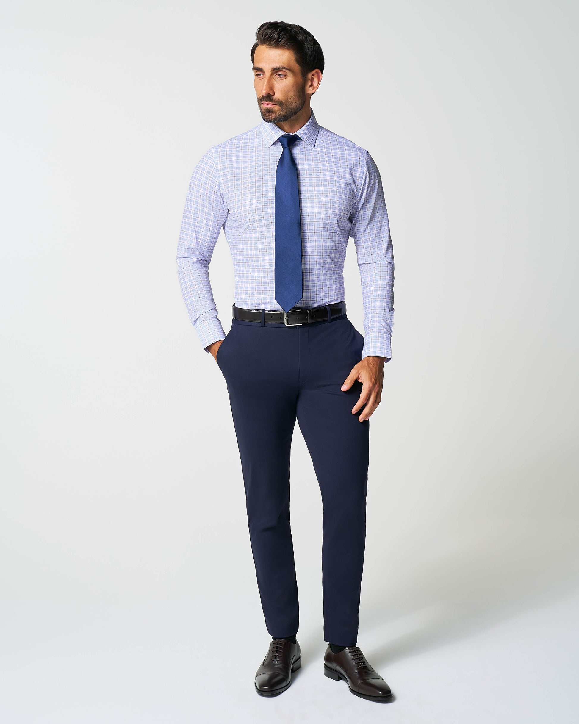 State & Liberty "The Baron" Purple and Blue Plaid