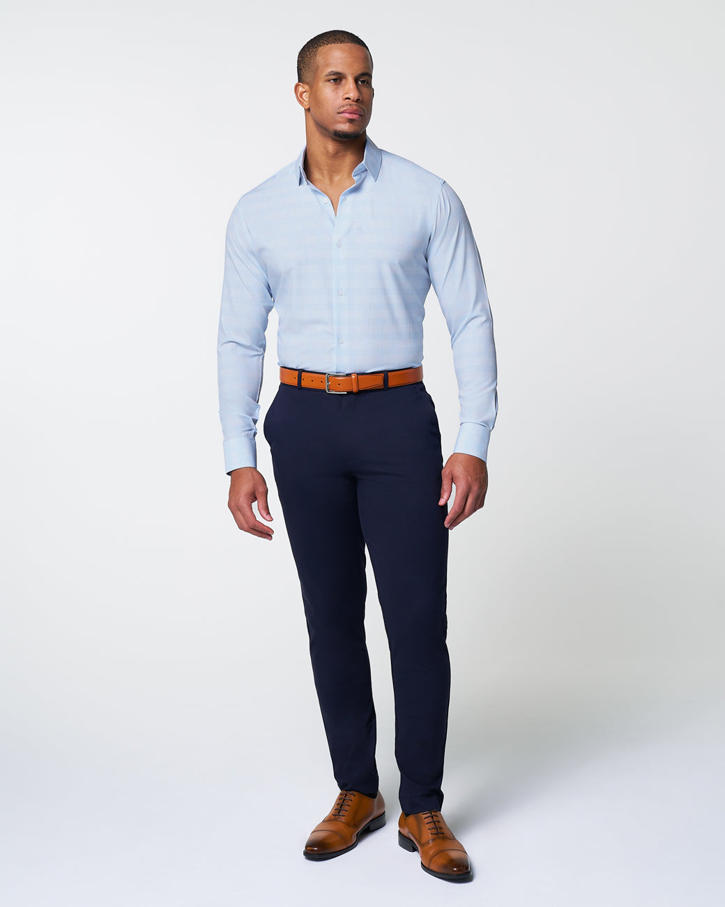 State & Liberty "The Flynn" Light Blue & White Plaid