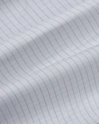 State & Liberty "The Watertown" White & Light Blue Mini Windowpane