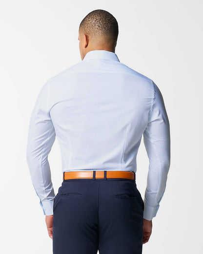 State & Liberty "The Watertown" White & Light Blue Mini Windowpane