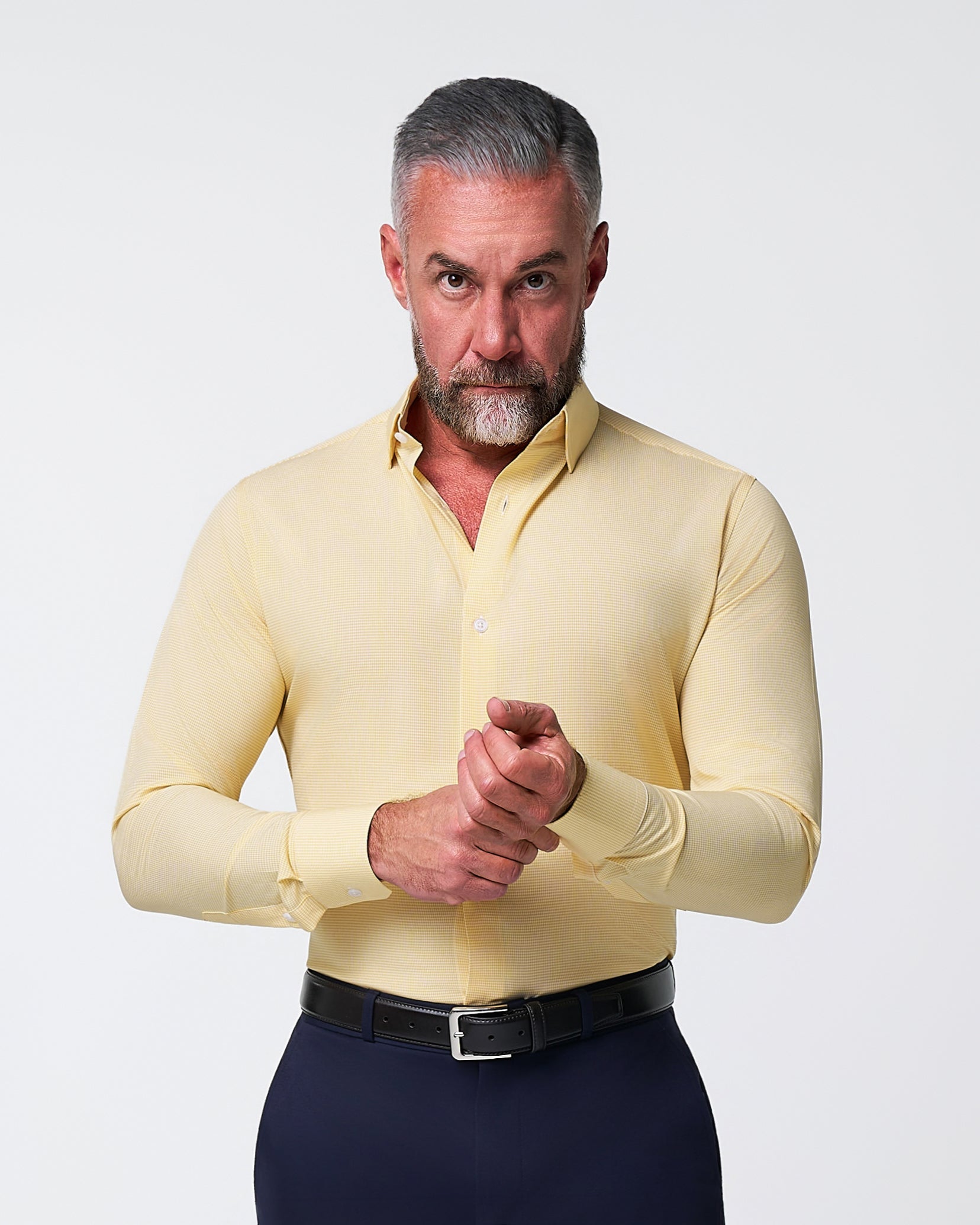 State & Liberty "The Stanley" Yellow Microcheck