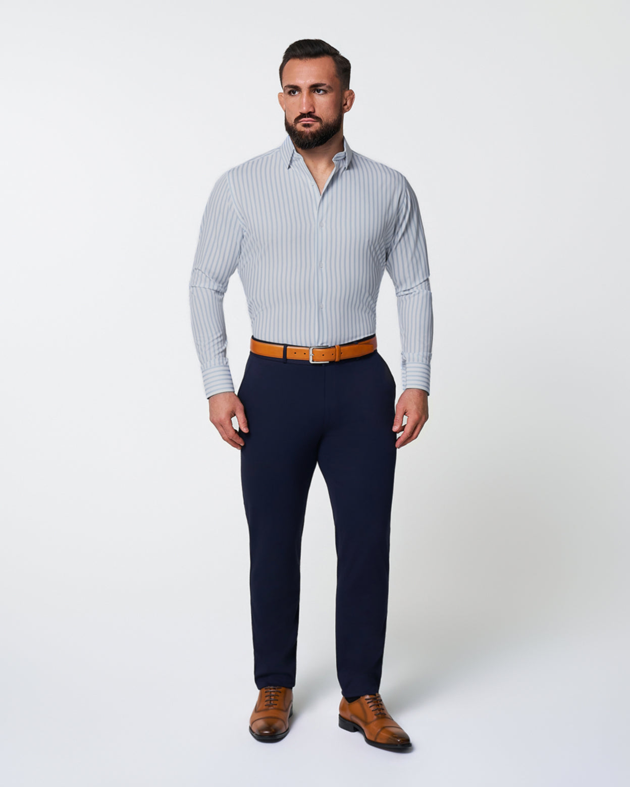 State & Liberty "The Francisco" Light Blue Mid-Stripe