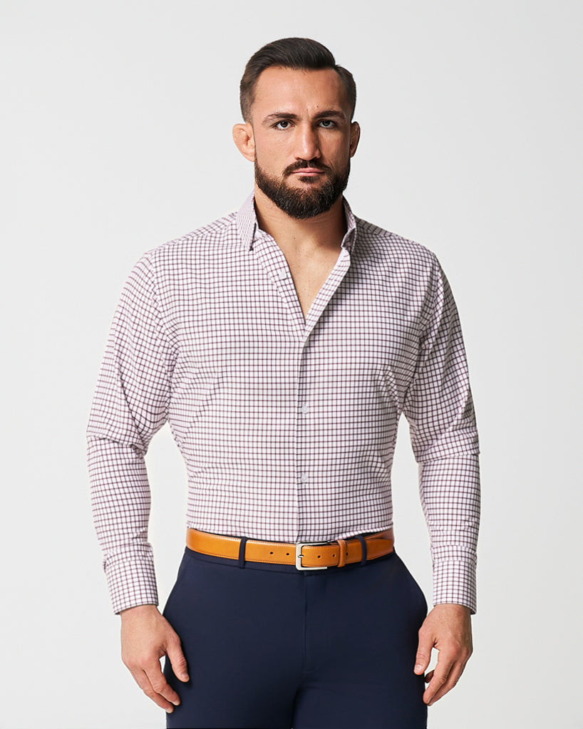 State & Liberty "The Maurice" Maroon Windowpane