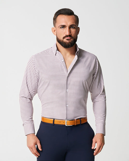 State & Liberty "The Maurice" Maroon Windowpane