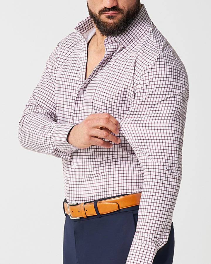 State & Liberty "The Maurice" Maroon Windowpane