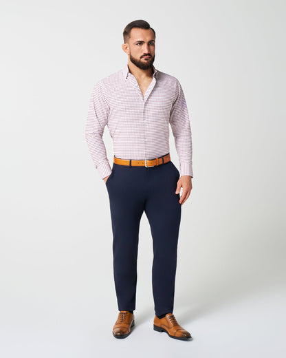 State & Liberty "The Maurice" Maroon Windowpane
