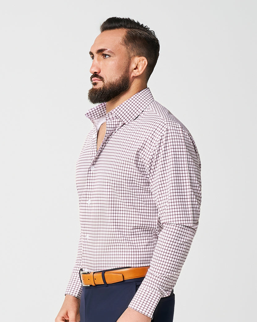 State & Liberty "The Maurice" Maroon Windowpane