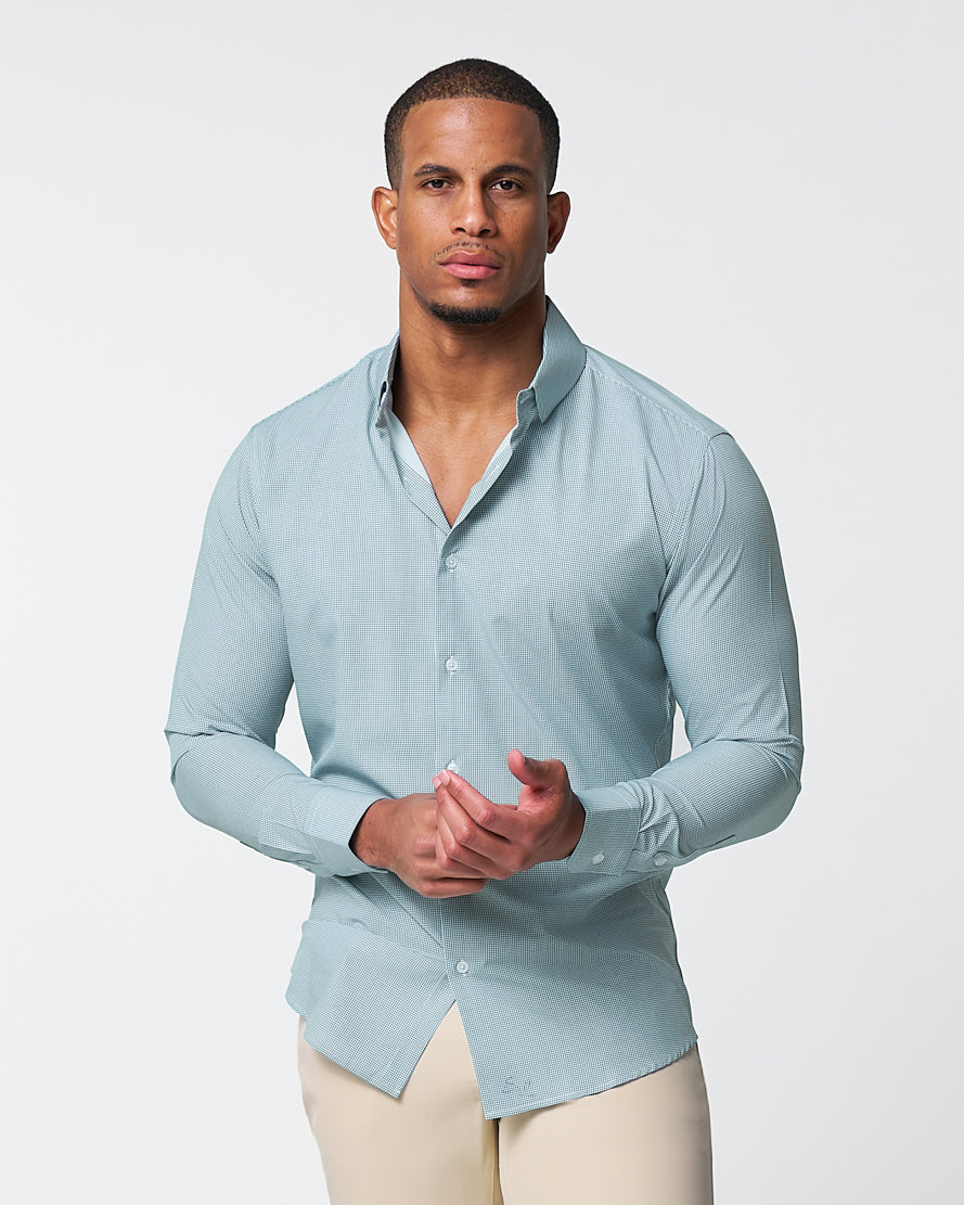 State & Liberty "The Kane" Green & White Houndstooth