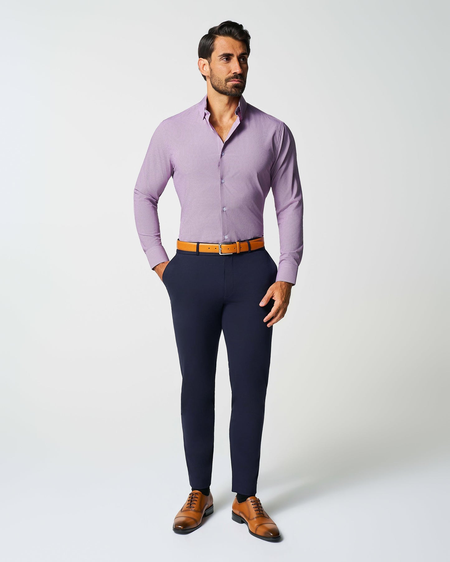 State & Liberty "The Ryan" Dark Purple Micro Check